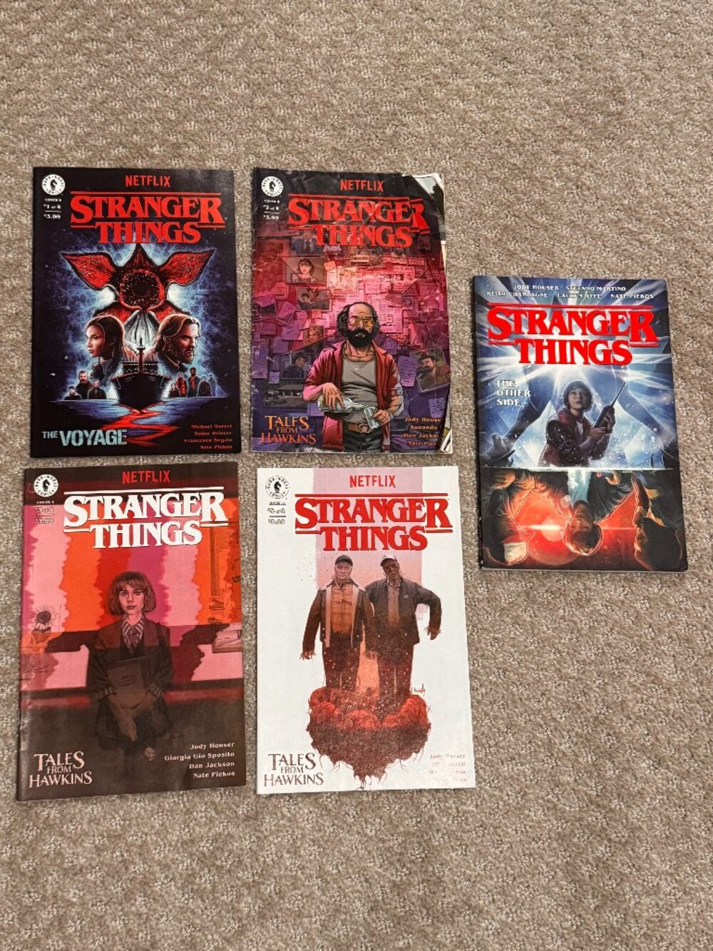 Stranger Things Comic Lot of 5 Dark Horse Comics The Voyage & Tales From Hawkins